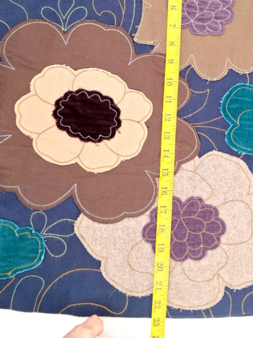 Boden Vintage Floral A-Line Midi Skirt Appliqued Floral Pattern Size 12R - Picture 10 of 16